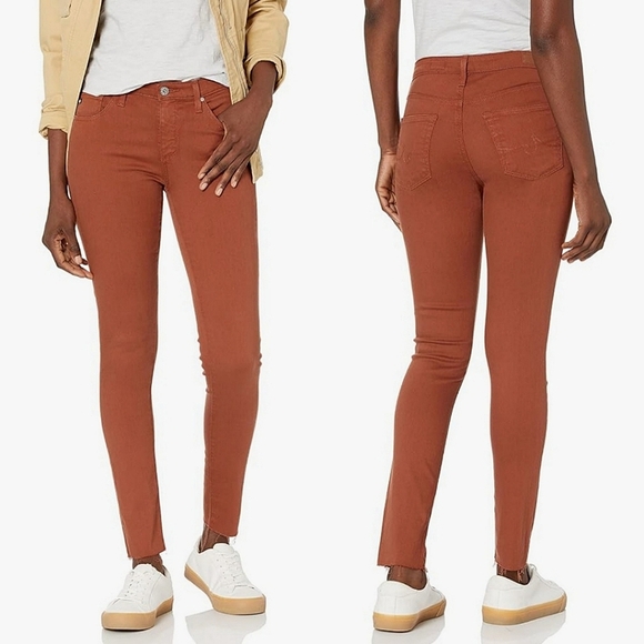 Ag Adriano Goldschmied Denim - AG Adriano Goldschmied "The Legging Ankle" Super Skinny Orange | Women's Size 31